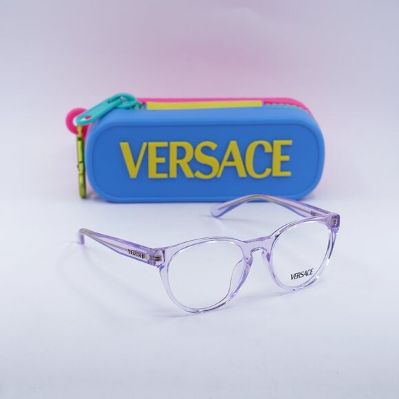 Versace Kids VK3321U 5372 Cat Eye Eyeglasses 48mm - Pink Transparent - Picture 1 of 10